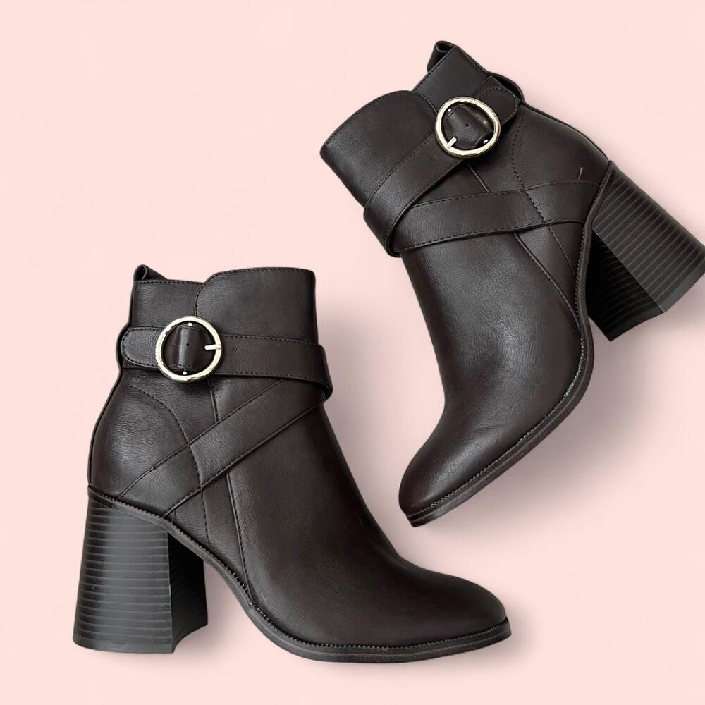 Dark brown ankle boots